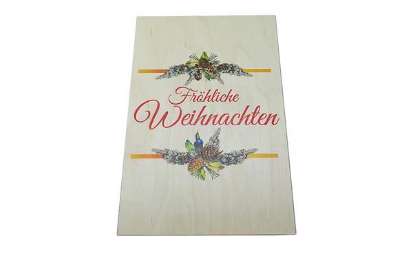Weinkassette | Fröhliche Weihnachten | 36 x 24 x 9 cm