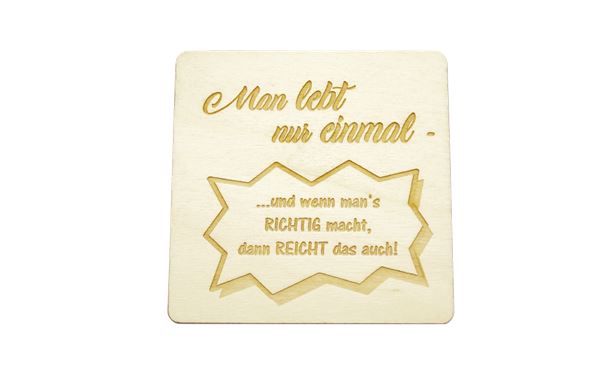 Bierdeckel / Glasuntersetzer mit witzigen Sprüchen Biergeschenke