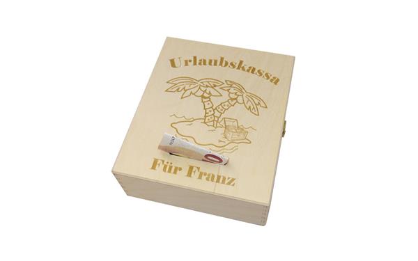 Urlaubskassa mit | persönlicher Lasergravur