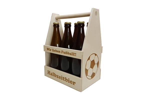 Sixxpack 6 x 0,5 Liter | mit Lasergravur Halbzeitbier