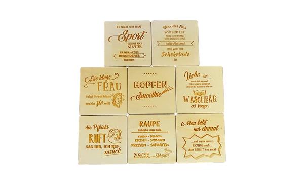 Bierdeckel / Glasuntersetzer mit | witzigen Sprüchen