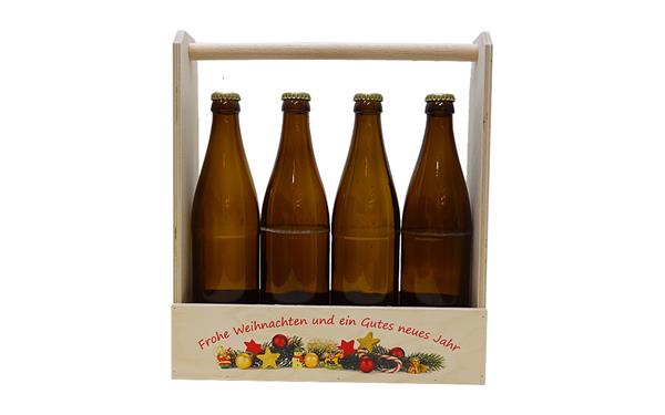 Weihnachtstragerl | Frohe Weihnachten und ein Gutes neues Jahr | für 4 x 0,5 Liter