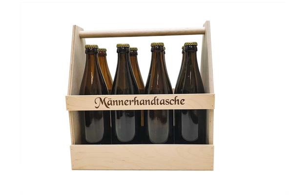 Männerhandtasche | Eightpack | 8 x 0,5 Liter Bierflaschen