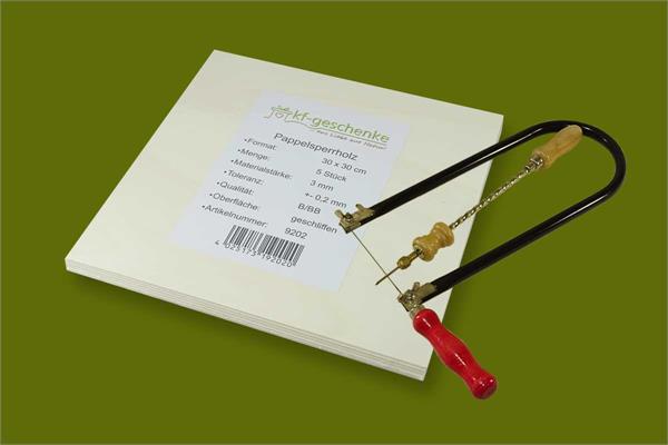 PAPPELSPERRHOLZ | ZUSCHNITT 5 Stk. | 30 x 30 CM