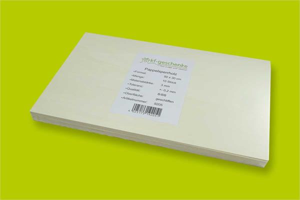 PAPPELSPERRHOLZ | ZUSCHNITT 10 Stk. | 50 x 30 CM