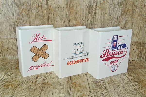 Sparbuch | Notgroschen, Benzingeld, Geldspritze