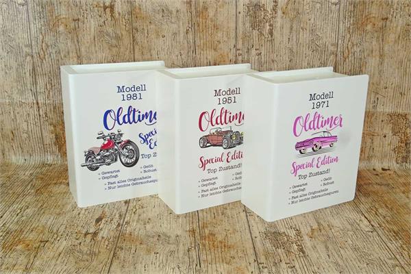 Sparbuch zur runden Geburtstag | Oldtimer