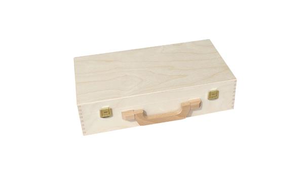 Holzkoffer | natur belassen | 36 x 18 x 9 cm