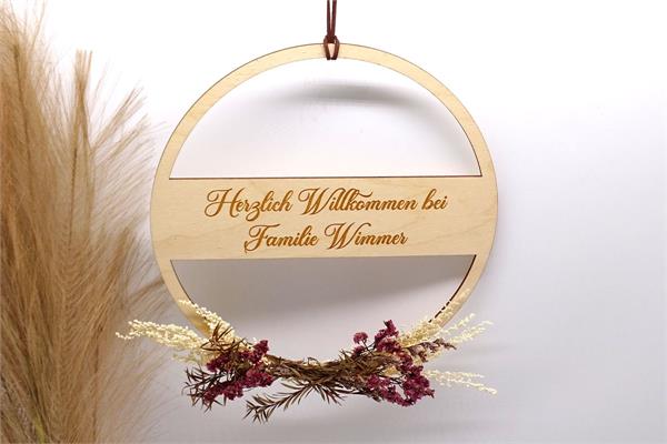 Loop - Türschild | Herzlich Willkommen | personalisiert