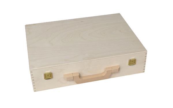 Holzkoffer | natur belassen | 38 x 27 x 9 cm