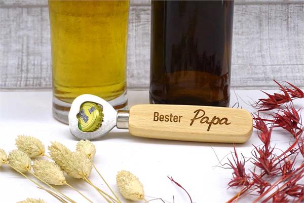 Bieröffner mit Lasergravur | Bester Papa