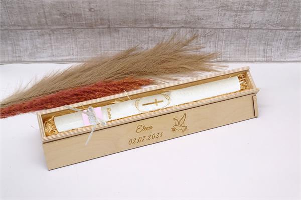 Taufkerzenkiste M | mit persönlicher Gravur