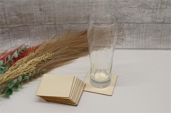 Bierdeckel / Glasuntersetzer | zum Lasern | natur belassen