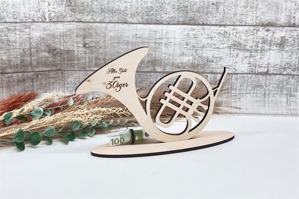 Horn aus Holz | mit persönlicher Gravur