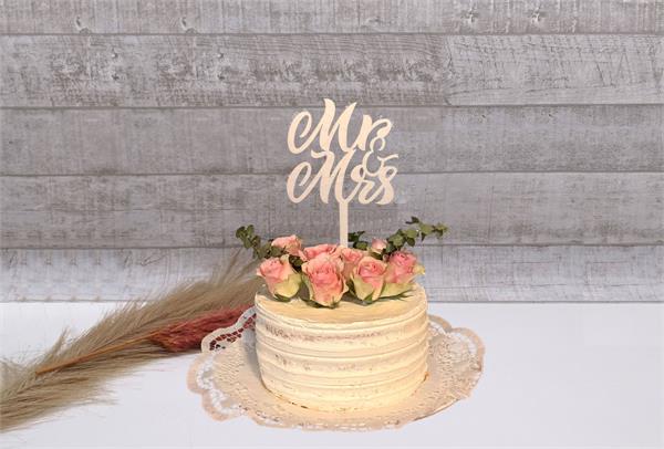 Caketopper | Mr&Mrs | Schriftzug