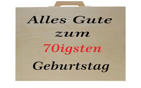 Holzkoffer lackiert | mit Farbdruck | 42 x 32 x 10 cm 