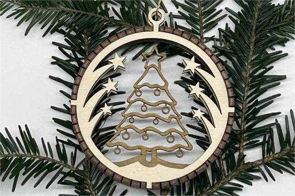 Christbaumanhänger | 3D-Optik mit Rahmen | Christbaum