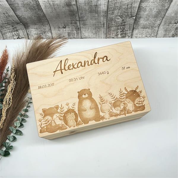 Erinnerungsbox Waldtiere Single