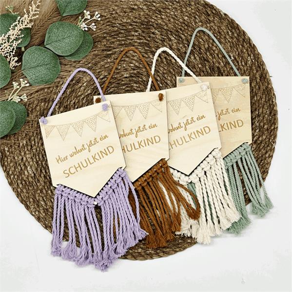 Personalisiertes Wandschild | Hier wohnt jetzt | ein Schulkind 